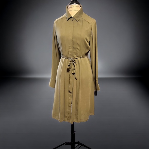 Beautiful Nanette Lepore Rayon Dress. Khaki Green. Super Soft Sz8 - Picture 15 of 15